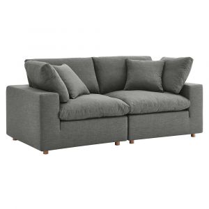 Modway - Commix Down Filled Overstuffed 2 Piece Sectional Sofa Set - EEI-3354-GRY