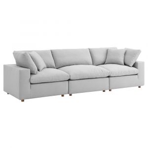 Modway - Commix Down Filled Overstuffed 3 Piece Sectional Sofa Set - EEI-3355-LGR