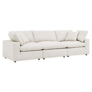 Modway - Commix Down Filled Overstuffed Boucle Fabric 3-Seater Sofa - EEI-6362-IVO