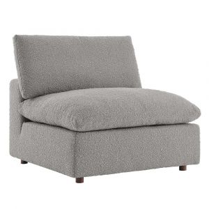 Modway - Commix Down Filled Overstuffed Boucle Fabric Armless Chair in Light Gray - EEI-6257-LGR