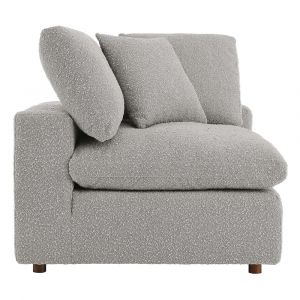 Modway - Commix Down Filled Overstuffed Boucle Fabric Corner Chair in Light Gray - EEI-6259-LGR