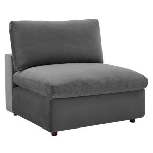 Modway - Commix Down Filled Overstuffed Performance Velvet Armless Chair - EEI-4367-GRY