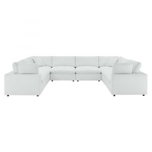 Modway - Commix Down Filled Overstuffed Vegan Leather 8-Piece Sectional Sofa - EEI-4923-WHI