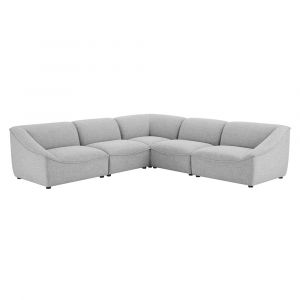 Modway - Comprise 5-Piece Sectional Sofa in Light Gray - EEI-5410-LGR