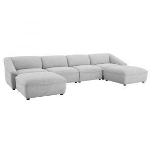 Modway - Comprise 6-Piece Living Room Set in Light Gray - EEI-5409-LGR