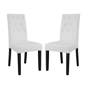 Modway - Confer Dining Side Chair Vinyl (Set of 2) - EEI-3323-WHI