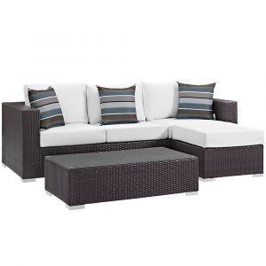 Modway - Convene 3 Piece Outdoor Patio Sofa Set - EEI-2364-EXP-WHI-SET