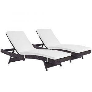 Modway - Convene Chaise Outdoor Patio (Set of 2) - EEI-2428-EXP-WHI-SET