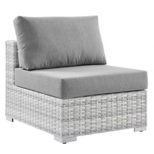 Modway - Convene Outdoor Patio Armless Chair - EEI-4298-LGR-GRY