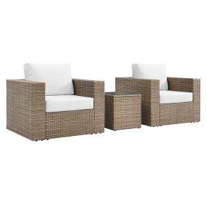Modway - Convene Outdoor Patio Outdoor Patio 3-Piece Furniture Set - EEI-6327-CAP-WHI