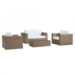Modway - Convene Outdoor Patio Outdoor Patio 4-Piece Furniture Set - EEI-6328-CAP-WHI