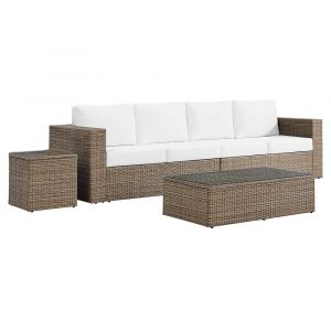 Modway - Convene Outdoor Patio Outdoor Patio 4-Piece Furniture Set - EEI-6330-CAP-WHI