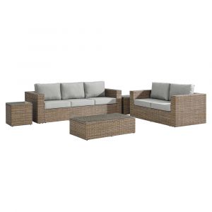 Modway - Convene Outdoor Patio Outdoor Patio 5-Piece Furniture Set - EEI-6331-CAP-GRY