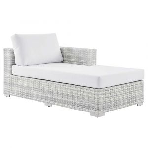 Modway - Convene Outdoor Patio Right Chaise - EEI-4304-LGR-WHI
