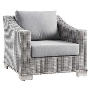 Modway - Conway Outdoor Patio Wicker Rattan Armchair - EEI-4840-LGR-GRY