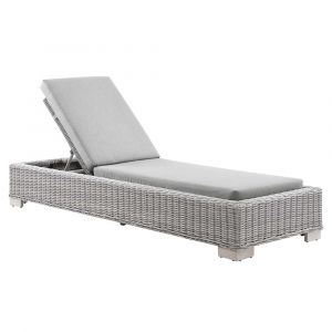 Modway - Conway Outdoor Patio Wicker Rattan Chaise Lounge - EEI-4843-LGR-GRY