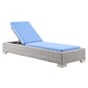 Modway - Conway Outdoor Patio Wicker Rattan Chaise Lounge - EEI-4843-LGR-LBU