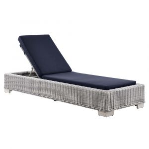 Modway - Conway Outdoor Patio Wicker Rattan Chaise Lounge - EEI-4843-LGR-NAV