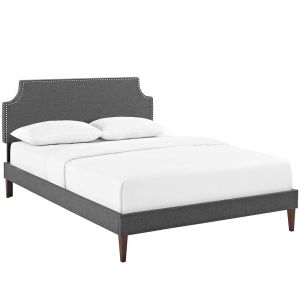 Modway - Corene King Fabric Platform Bed with Squared Tapered Legs - MOD-5957-GRY