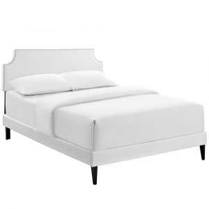 Modway - Corene Queen Vinyl Platform Bed with Squared Tapered Legs - MOD-5954-WHI