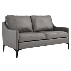 Modway - Corland Leather Loveseat - EEI-6020-GRY