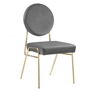 Modway - Craft Performance Velvet Dining Side Chair - EEI-6252-GLD-GRY
