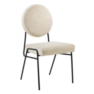 Modway - Craft Upholstered Fabric Dining Side Chairs - EEI-6253-BLK-BEI