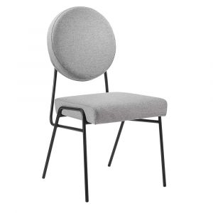 Modway - Craft Upholstered Fabric Dining Side Chairs - EEI-6253-BLK-LGR