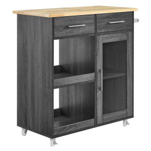 Modway - Culinary Kitchen Cart With Towel Bar - EEI-6275-CHA-NAT