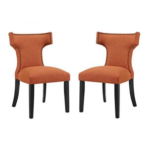 Modway - Curve Dining Side Chair Fabric (Set of 2) - EEI-2741-ORA-SET