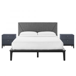 Modway - Dakota 3 Piece Upholstered Bedroom Set - MOD-6961-BLU