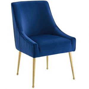 Modway - Discern Pleated Back Upholstered Performance Velvet Dining Chair - EEI-3509-NAV