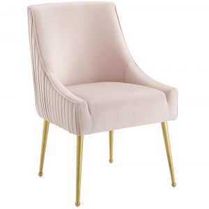 Modway - Discern Pleated Back Upholstered Performance Velvet Dining Chair - EEI-3509-PNK