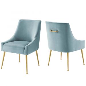 Modway - Discern Upholstered Performance Velvet Dining Chair (Set of 2) - EEI-4148-LBU