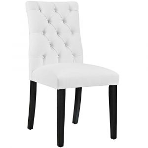 Modway - Duchess Button Tufted Vegan Leather Dining Chair - EEI-2230-WHI