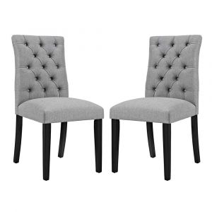 Modway - Duchess Dining Chair Fabric (Set of 2) - EEI-3474-LGR