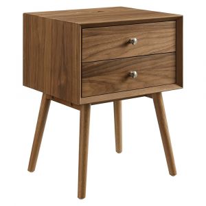 Modway - Ember Wood Nightstand With USB Ports - EEI-4343-WAL-WAL