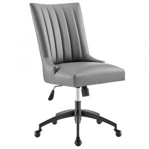 Modway - Empower Channel Tufted Vegan Leather Office Chair - EEI-4577-BLK-GRY