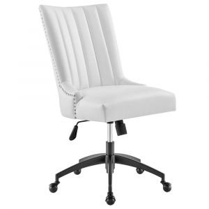 Modway - Empower Channel Tufted Vegan Leather Office Chair - EEI-4577-BLK-WHI