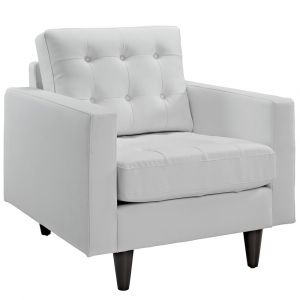Modway - Empress Bonded Leather Armchair - EEI-1012-WHI
