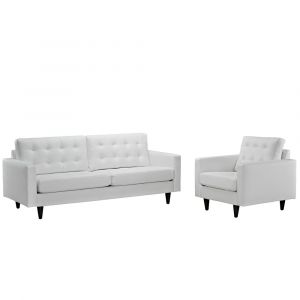 Modway - Empress Sofa and Armchair (Set of 2) - EEI-1311-WHI