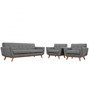 Modway - Engage Armchairs and Sofa - 3 Piece Set - EEI-1345-GRY