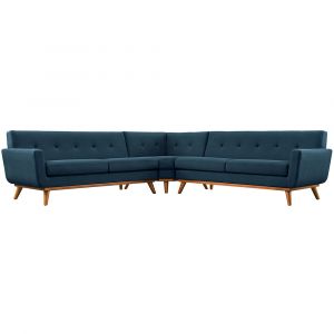 Modway - Engage L-Shaped Upholstered Fabric Sectional Sofa - EEI-2108-AZU-SET