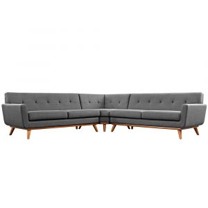 Modway - Engage L-Shaped Upholstered Fabric Sectional Sofa - EEI-2108-DOR-SET