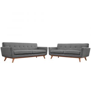 Modway - Engage Loveseat and Sofa (Set of 2) - EEI-1348-GRY