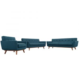 Modway - Engage Sofa Loveseat and Armchair - 3 Piece Set - EEI-1349-AZU