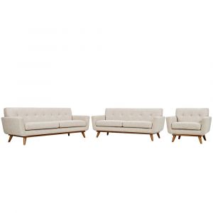 Modway - Engage Sofa Loveseat and Armchair - 3 Piece Set - EEI-1349-BEI