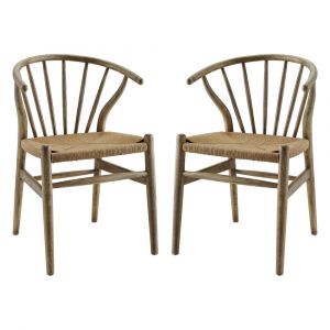 Modway - Flourish Spindle Wood Dining Side Chair (Set of 2) - EEI-4168-GRY