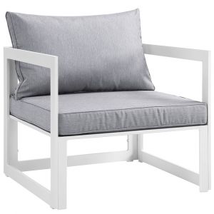 Modway - Fortuna Outdoor Patio Armchair - EEI-1517-WHI-GRY