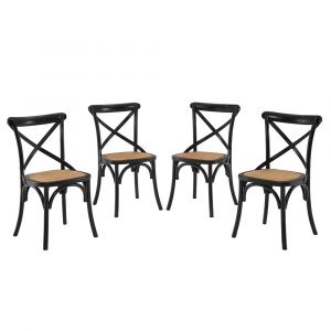 Modway - Gear Dining Side Chair (Set of 4) in Black - EEI-3482-BLK